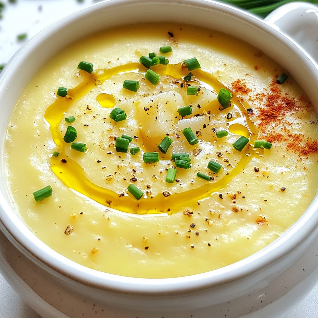 Roasted Garlic Potato Soup Creamy and Flavorful Bowl