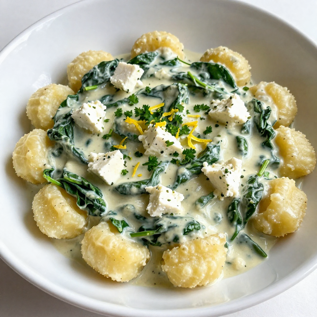 Creamy Spinach Feta Gnocchi Easy Weeknight Meal