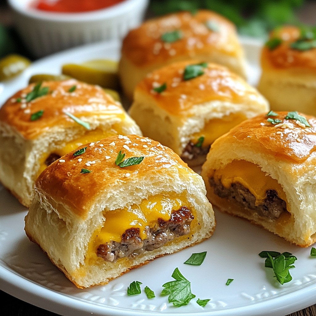 Garlic Parmesan Cheeseburger Bombs Savory and Delicious