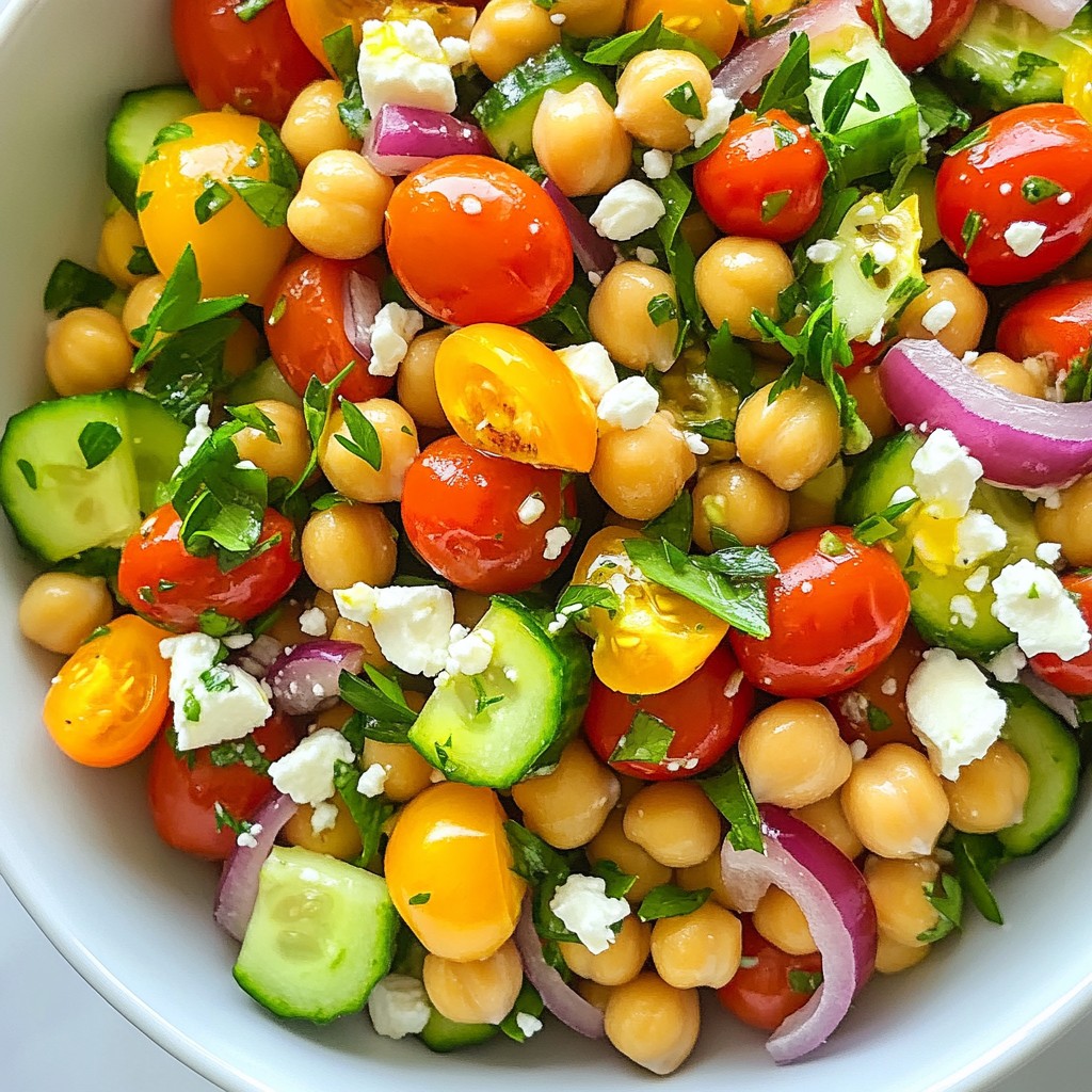 Mediterranean Chickpea Salad with Lemon Vinaigrette Delight