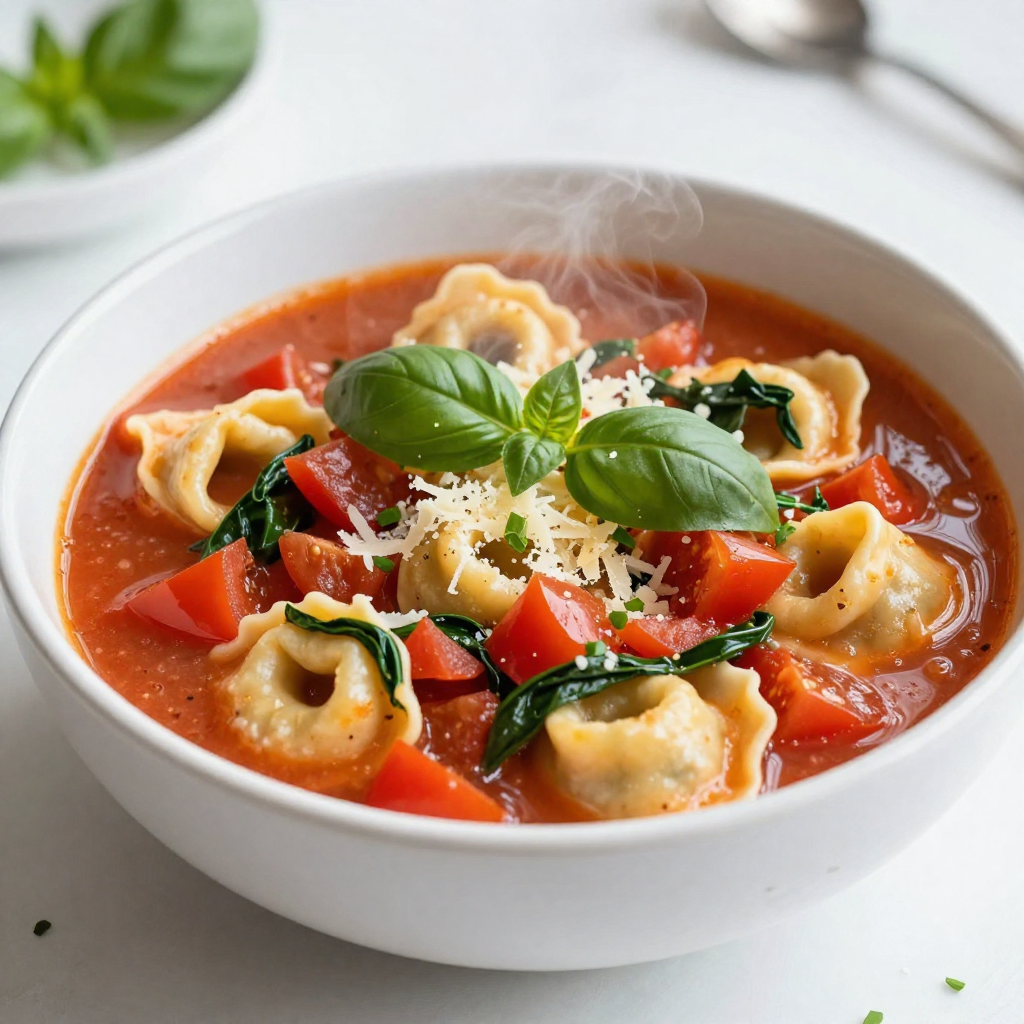 Tomato Tortellini Soup Hearty and Comforting Bowl