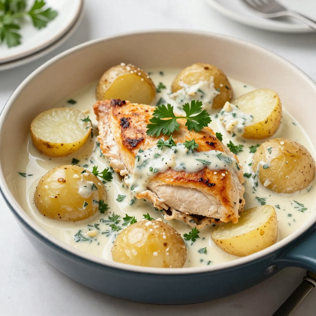Creamy Herb Chicken & Potatoes Simple Family Meal