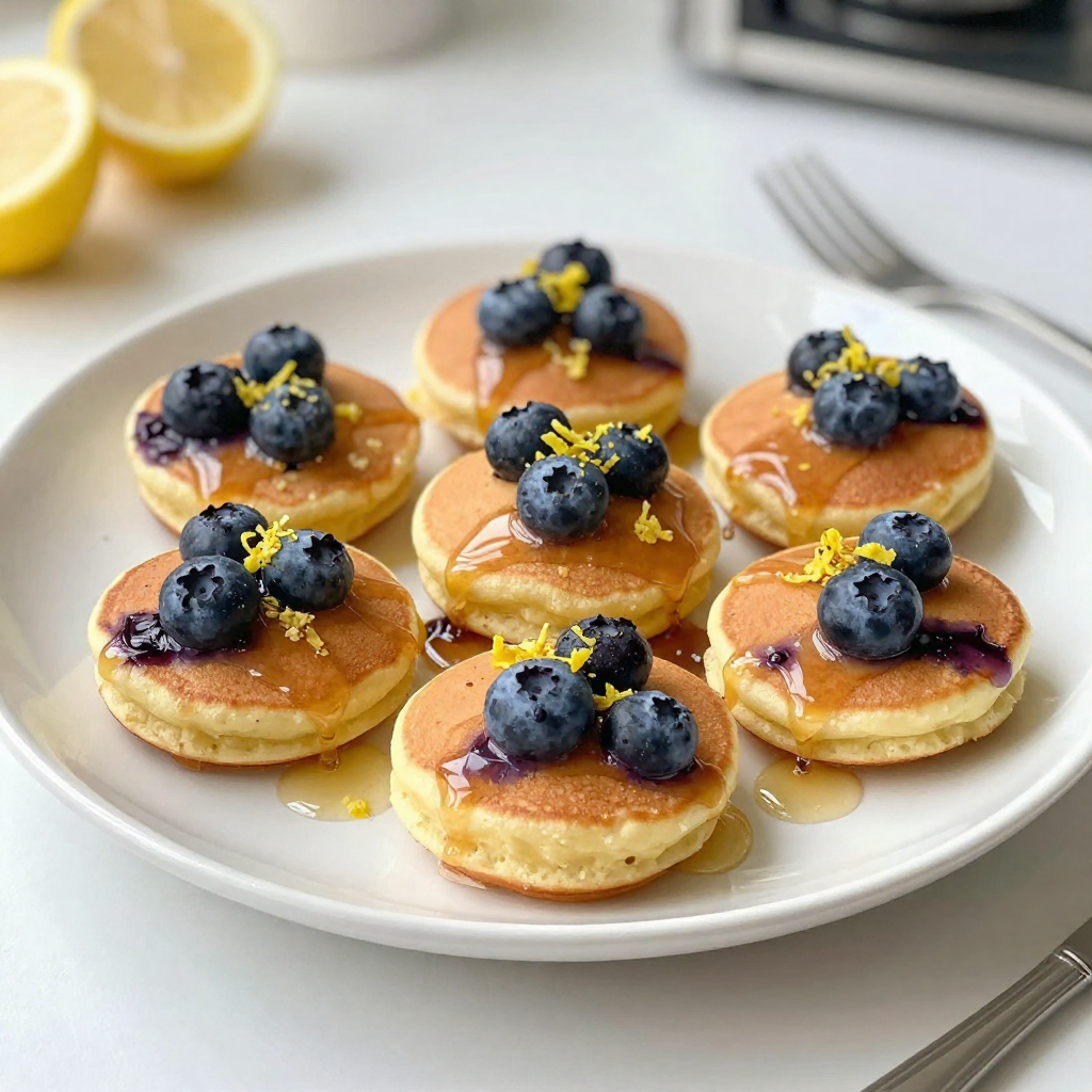 Blueberry Lemon Pancake Bites Tasty Morning Treat