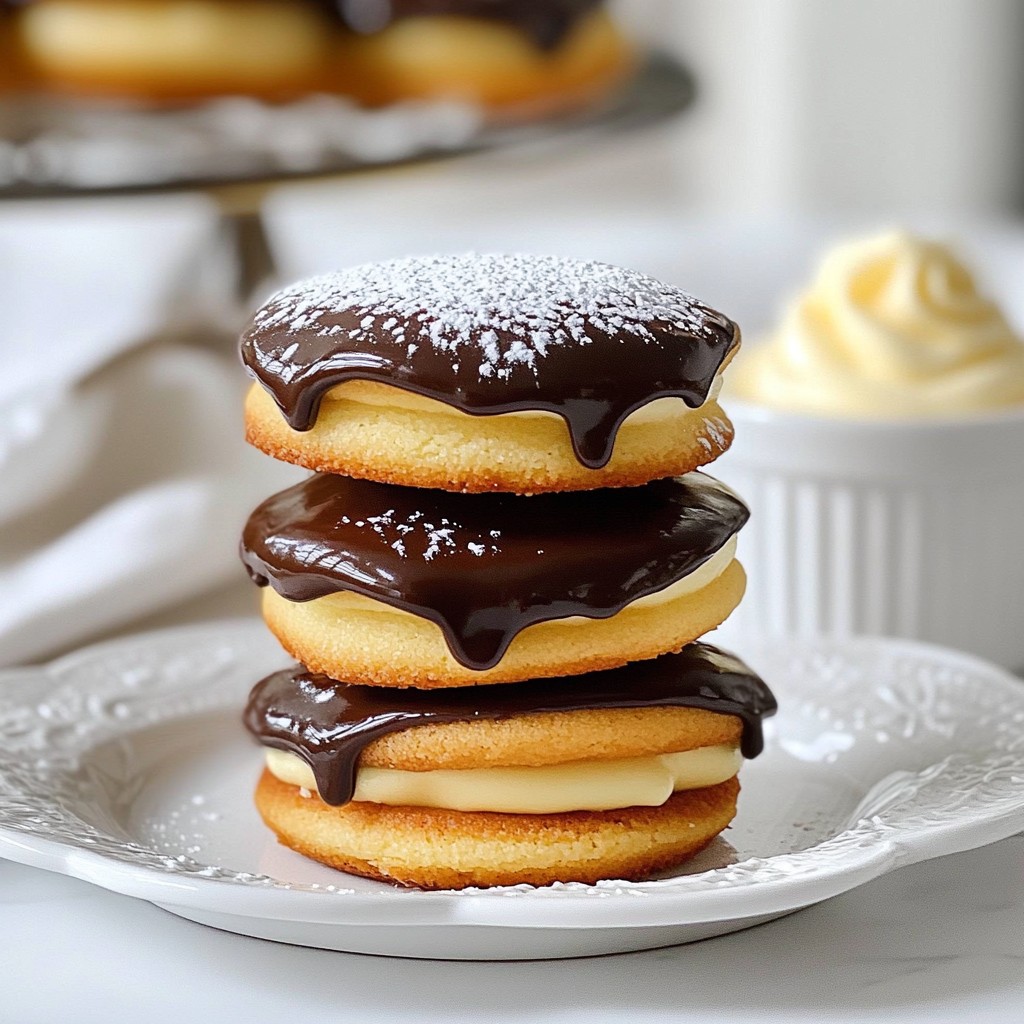 Boston Cream Pie Cookies Irresistible Treat Idea