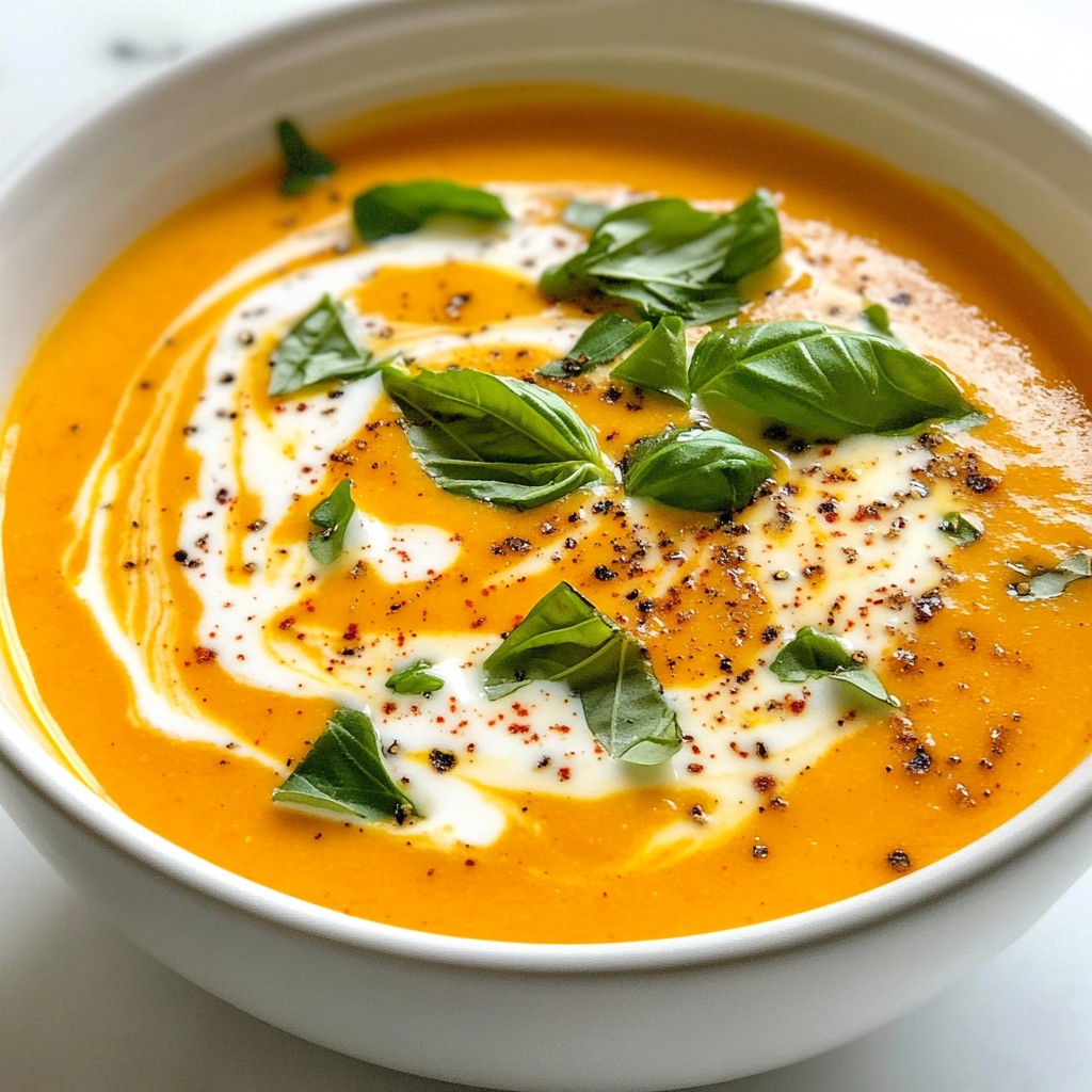 Roasted Red Pepper Gouda Soup Flavorful and Creamy