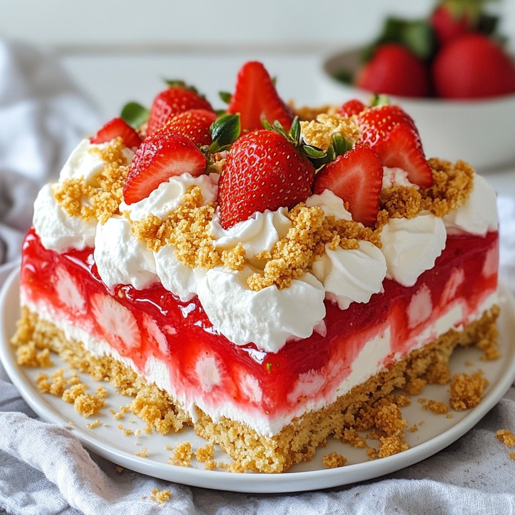 Strawberry Crunch Poke Cake Delightful and Simple Recipe