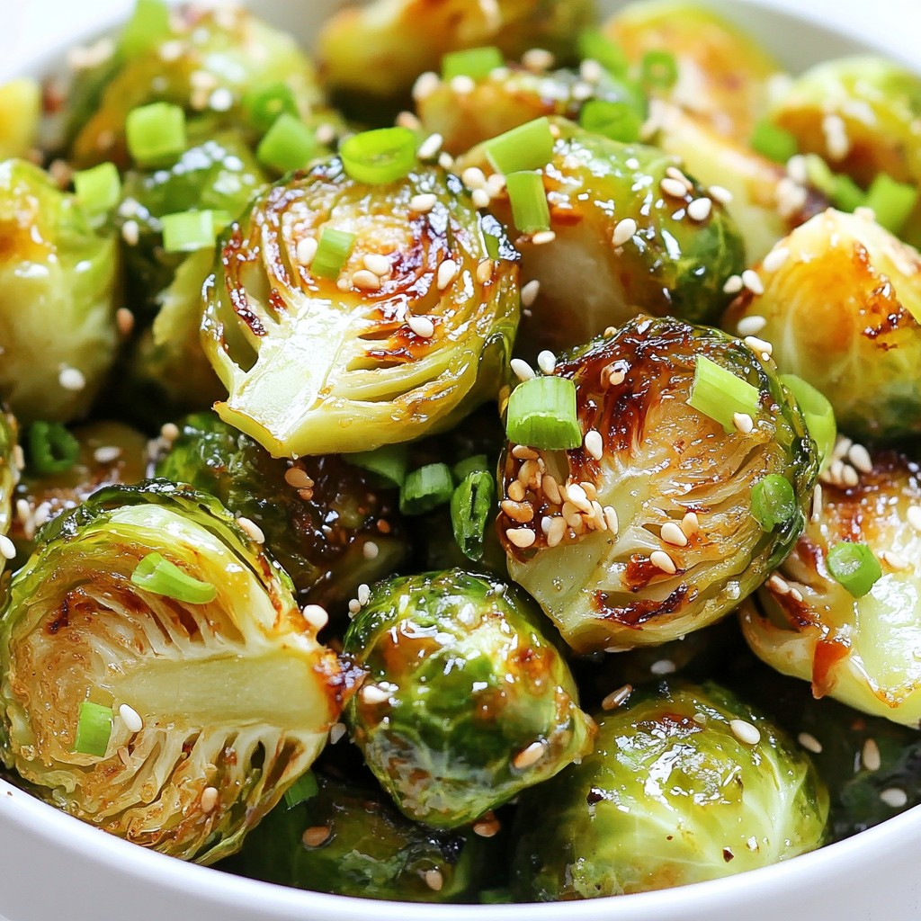 Spicy Honey Garlic Brussels Sprouts Bursting with Flavor