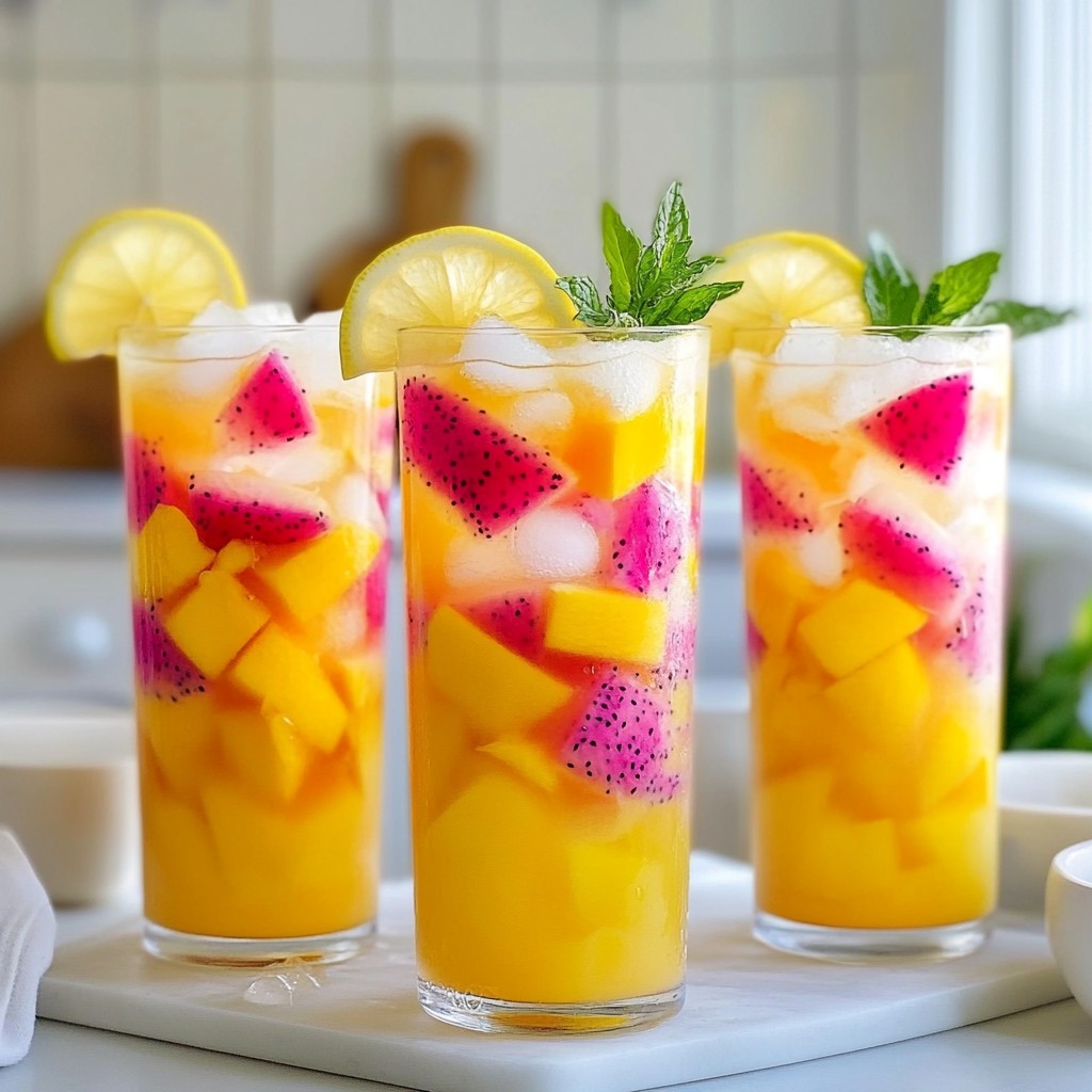 Mango Dragonfruit Lemonade Fresh and Flavorful Drink