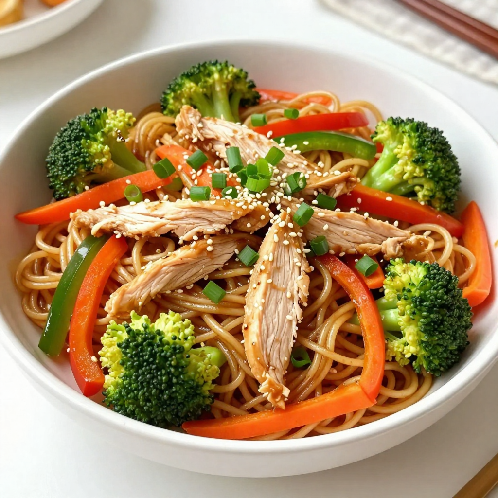 Savory Chicken Chow Mein with Homemade Sauce Recipe