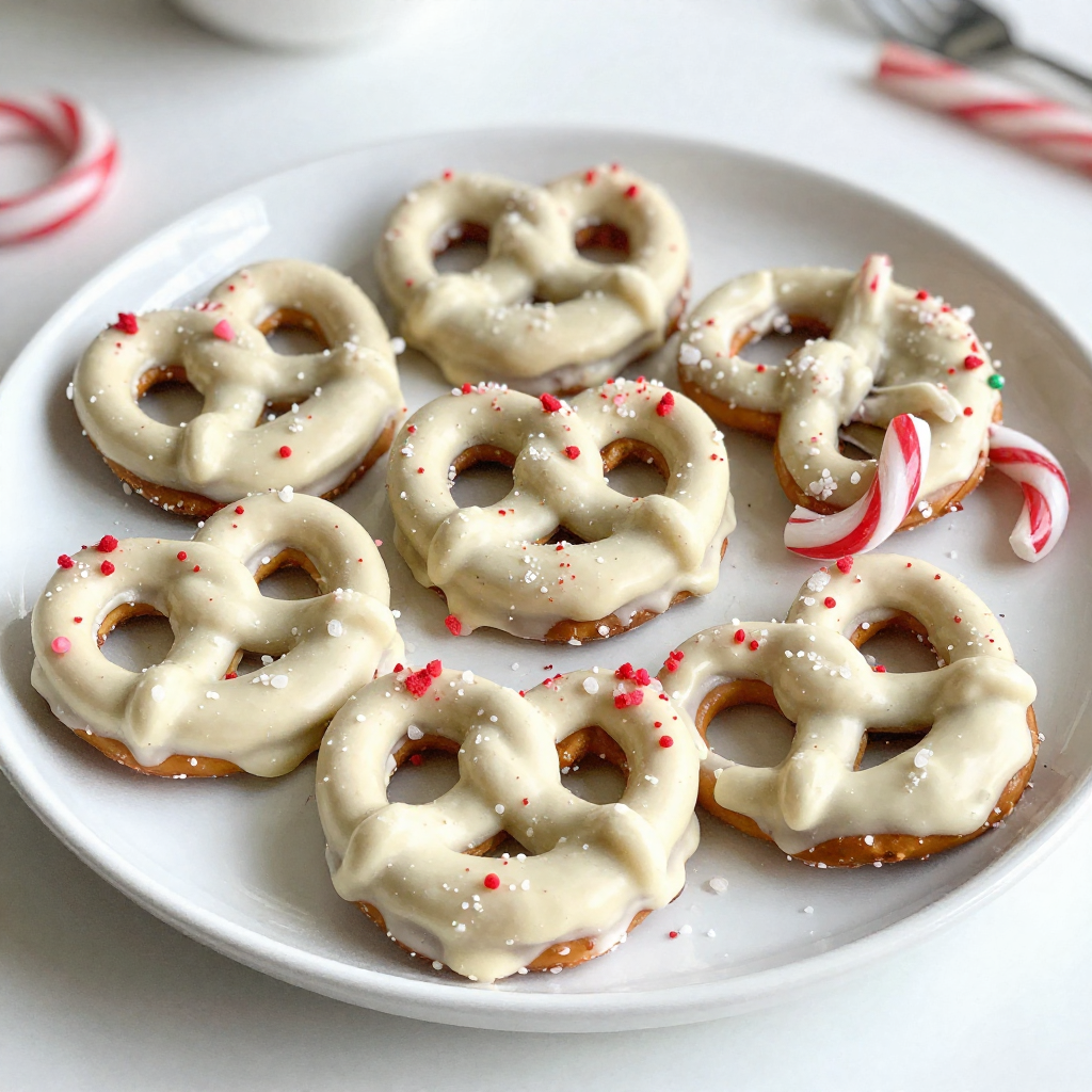 White Chocolate Peppermint Pretzel Crisps Delight