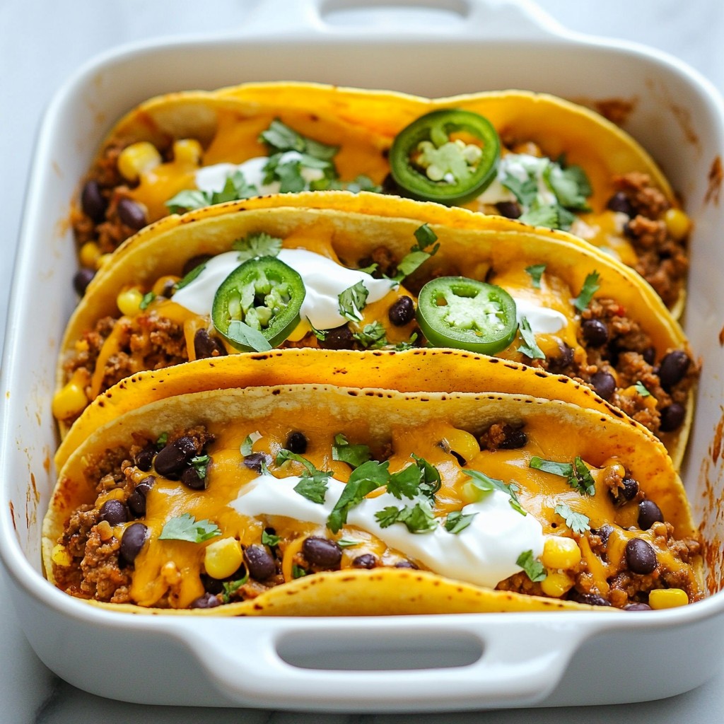 Cheesy Oven-Baked Tacos Quick and Flavorful Meal