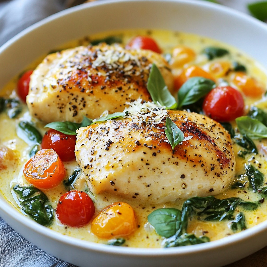 One-Pot Creamy Tuscan Chicken Delightful Dinner Recipe
