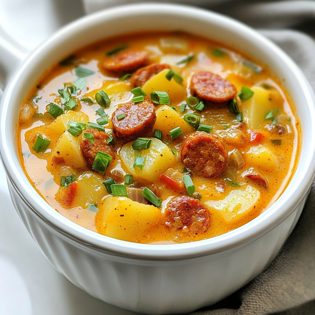 Cajun Potato Andouille Soup Hearty Comfort Dish