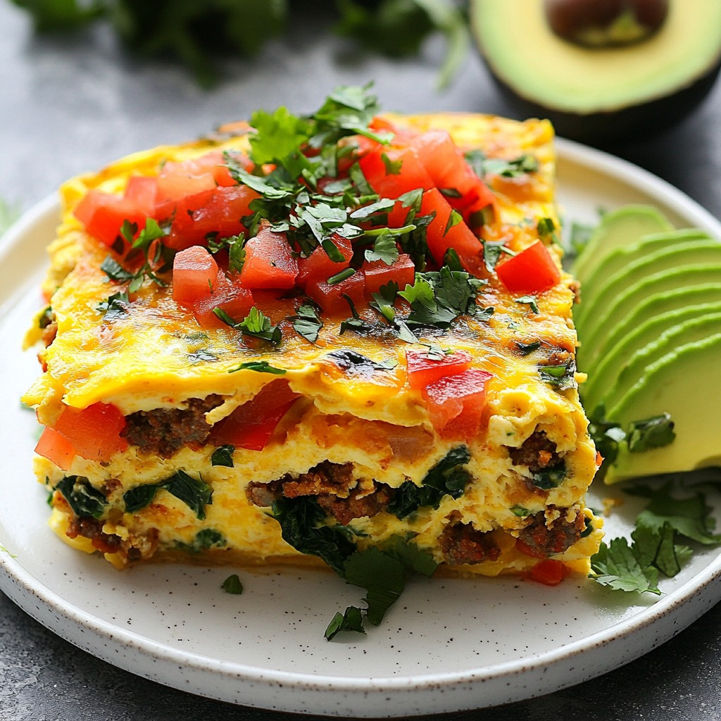 Tortilla Quiche Breakfast Bake Savory Morning Delight