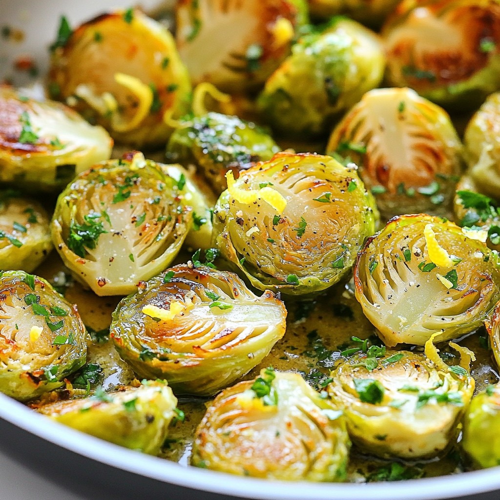 Garlic Butter Brussels Sprouts Skillet Easy and Tasty