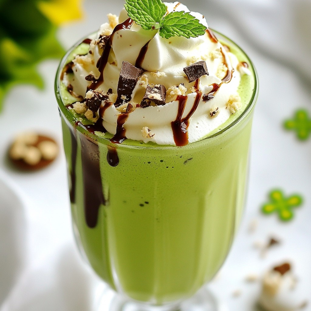 Lucky Leprechaun Shamrock Shake Delicious Green Treat