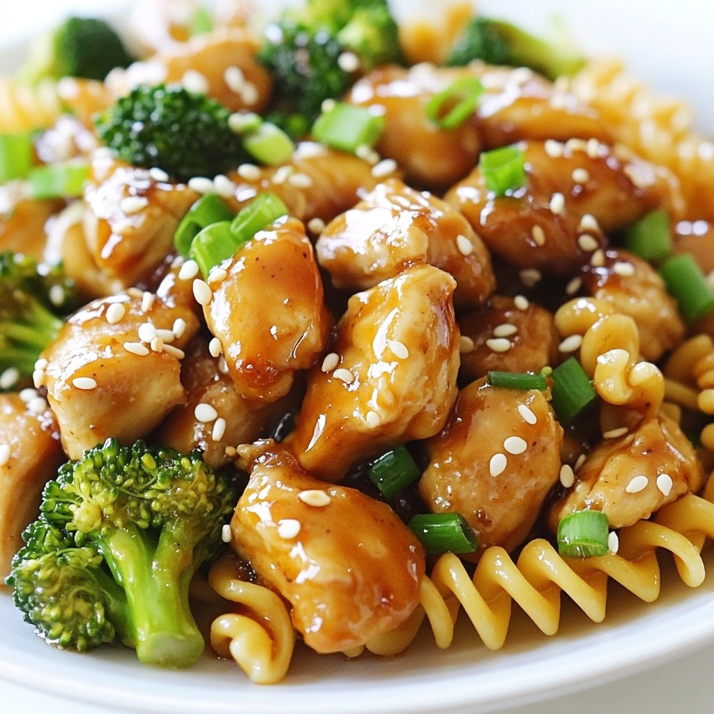 Honey Garlic Chicken Rotini Flavorful Dinner Delight