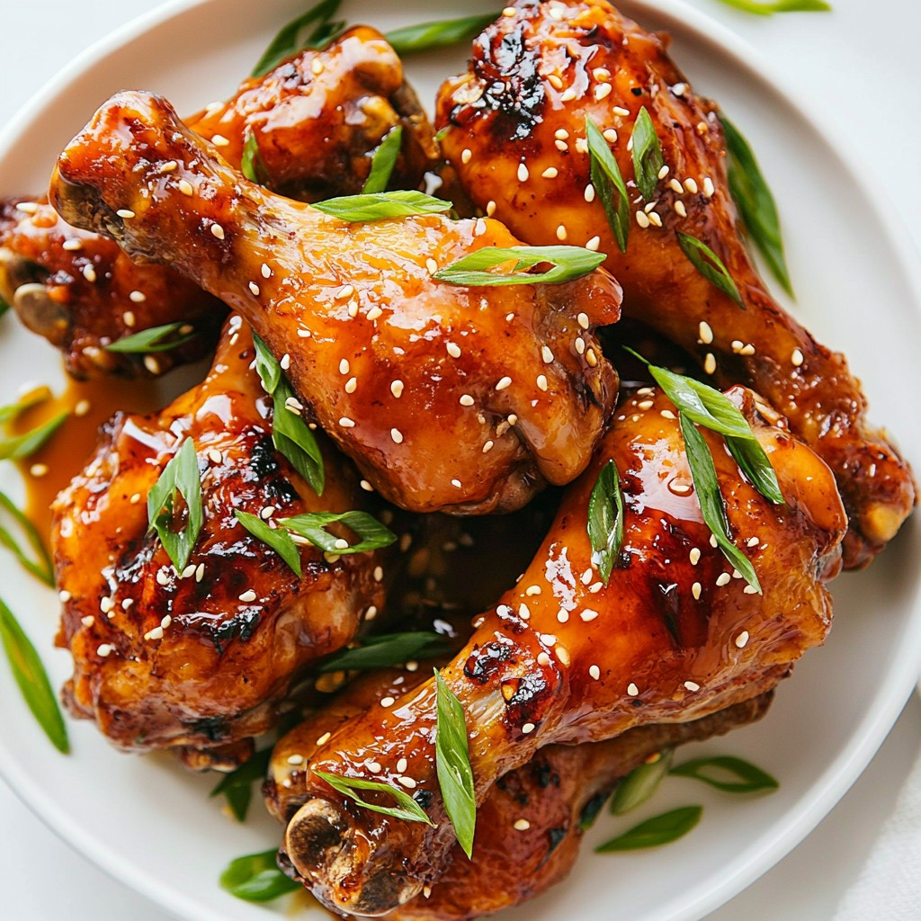Sticky Glazed Chicken Drumsticks Mouthwatering Recipe