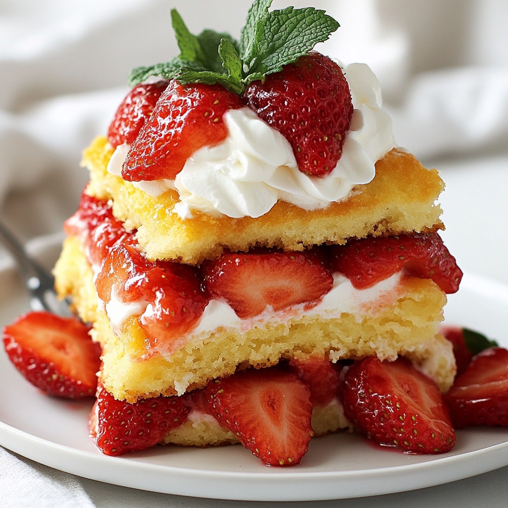 Fluffy Italian Strawberry Shortcake Easy Dessert Recipe