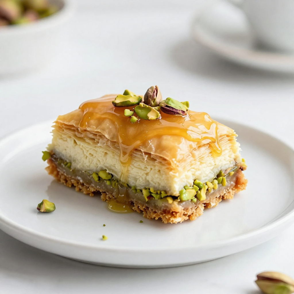Baklava Pistachio Cheesecake Rich and Flavorful Delight