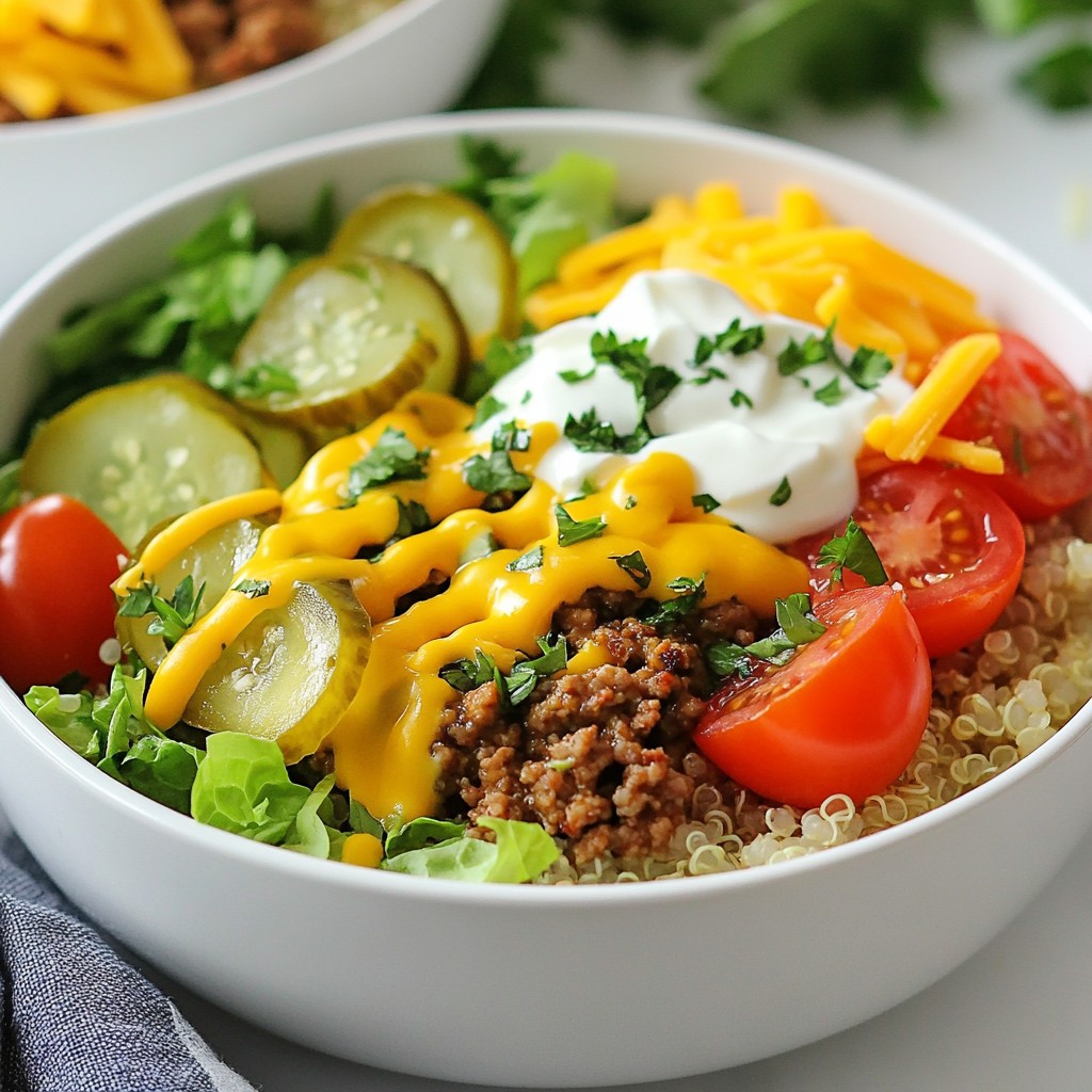 High Protein Cheeseburger Bowls Easy and Tasty Recipe