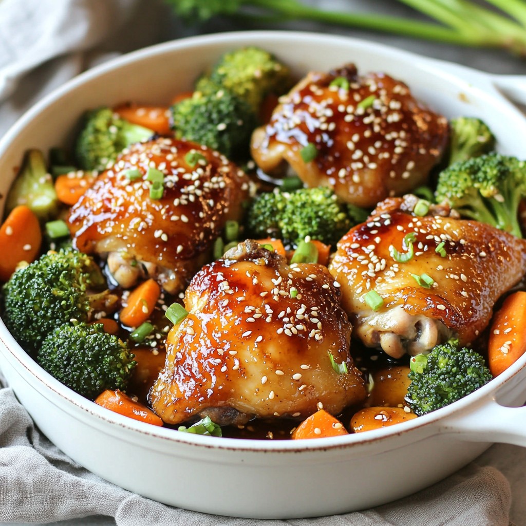 Savory One-Pan Honey Garlic Chicken Thighs Recipe