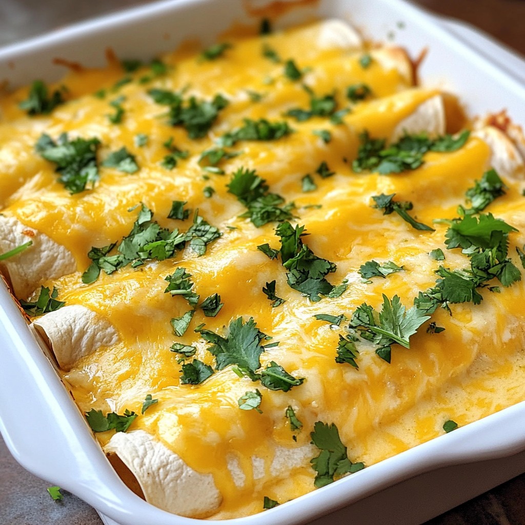 Chicken Enchiladas with White Sauce Tasty Flavor Boost
