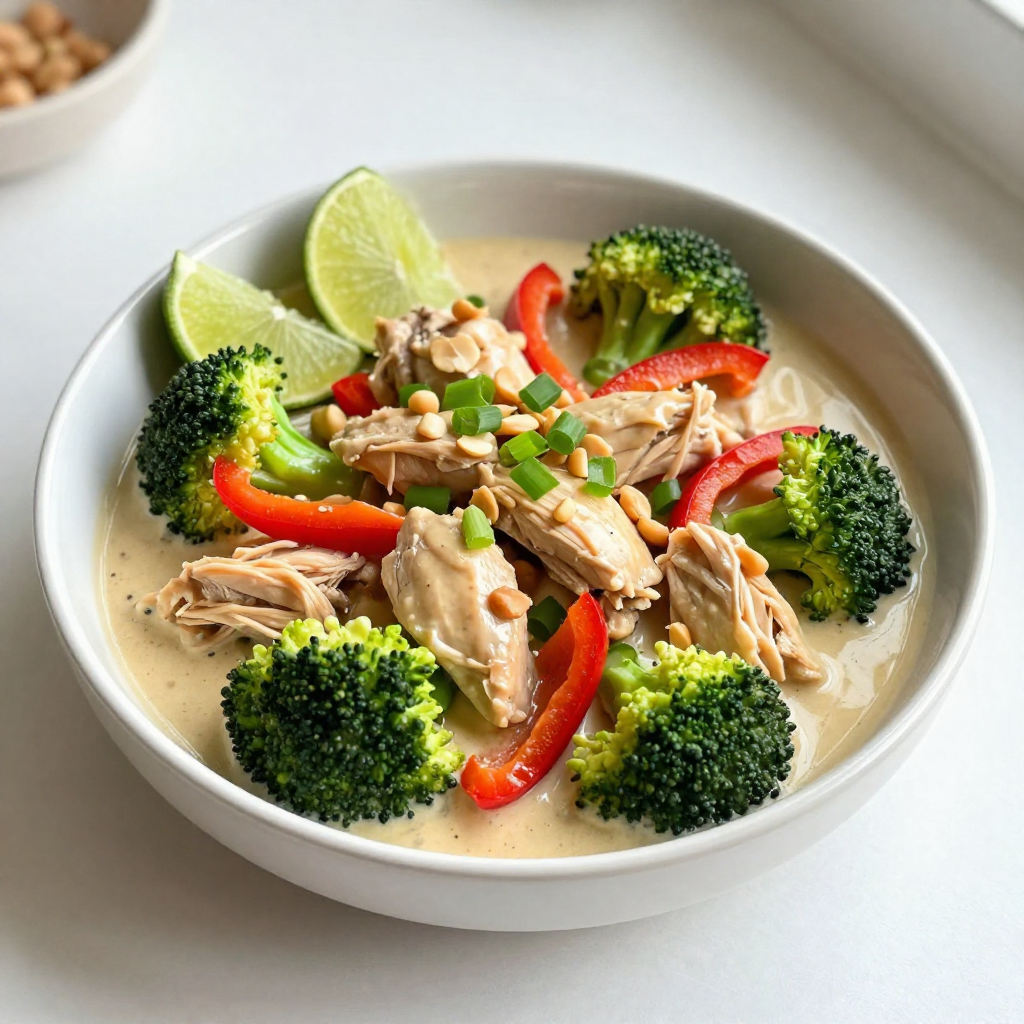 Crockpot Thai Peanut Chicken Flavorful Dinner Delight