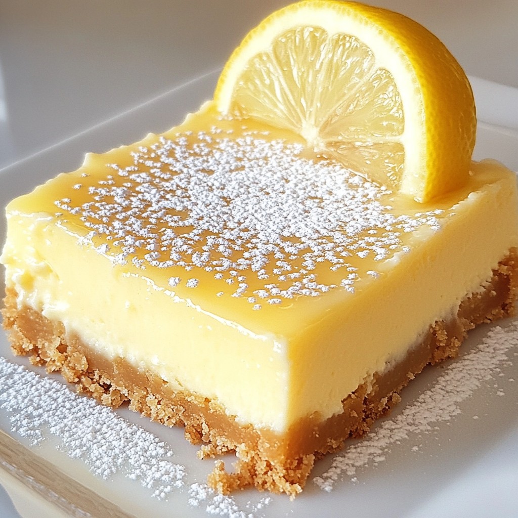 Tangy Lemon Bar Cheesecake Refreshing Dessert Delight