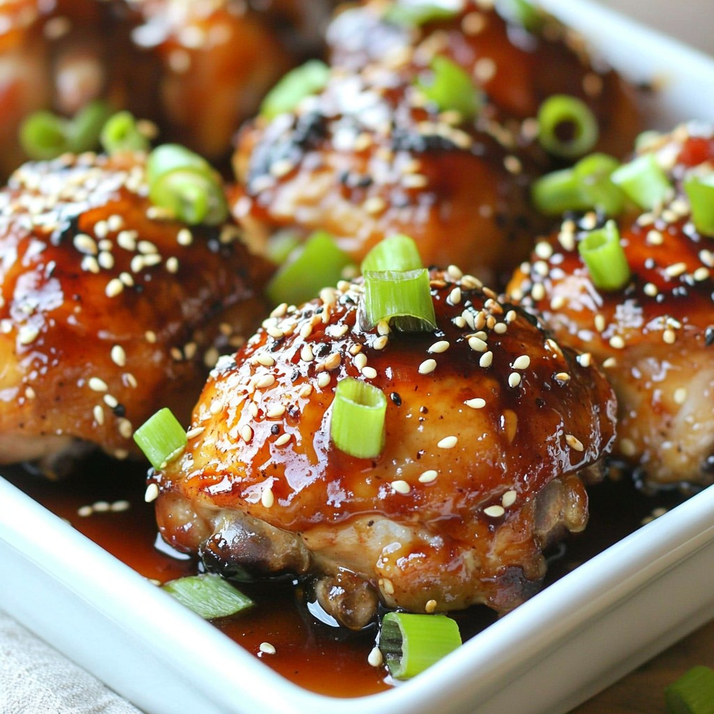 Sticky Sesame Chicken Thighs Savory and Simple Dish