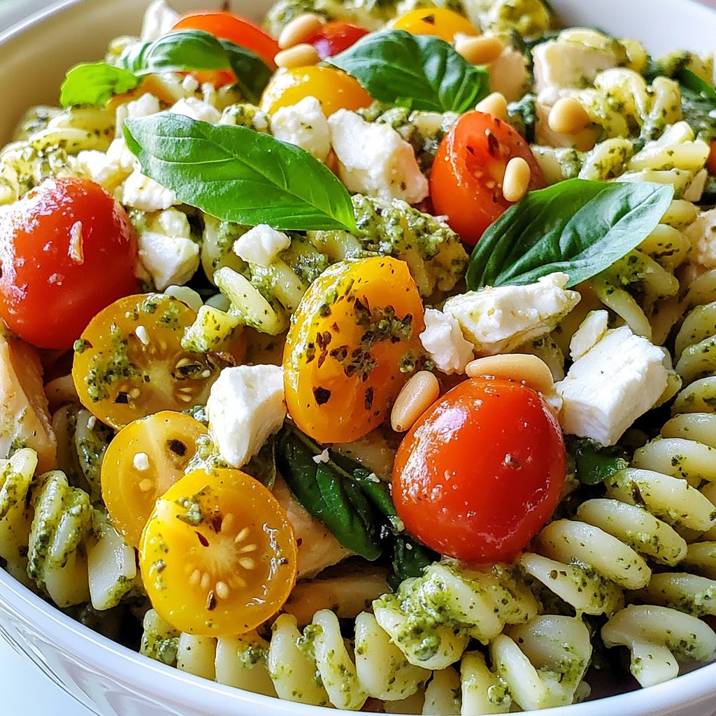 Delicious Chicken Pesto Pasta Salad Easy Recipe