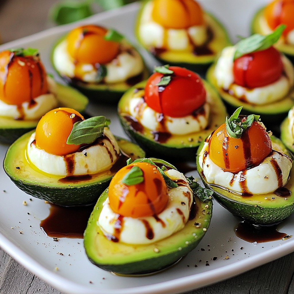 Caprese Stuffed Avocados Fresh and Flavorful Delight