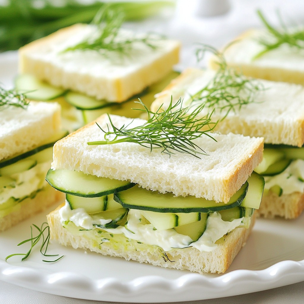 Cucumber Dill Tea Sandwiches Delightful and Fresh Bite