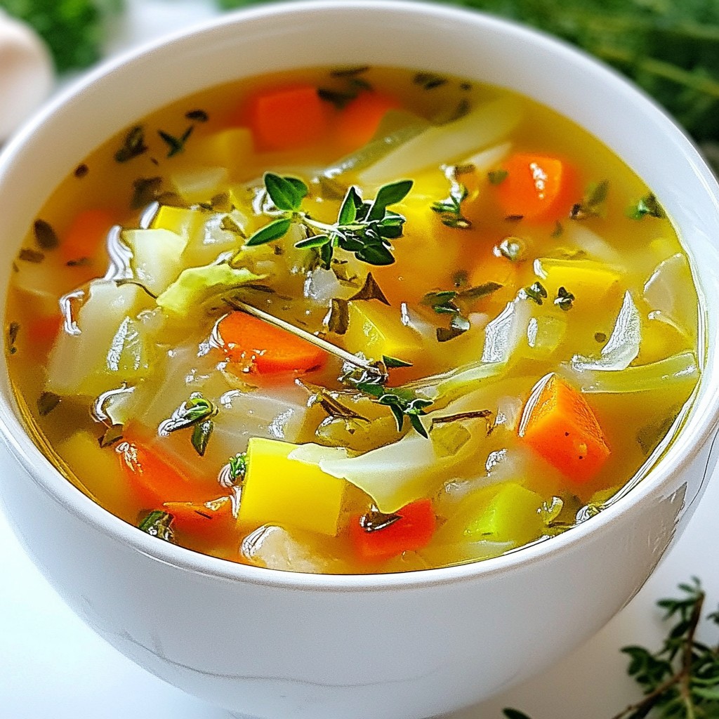 Cabbage Fat-Burning Detox Soup Healthy Weight Loss Meal