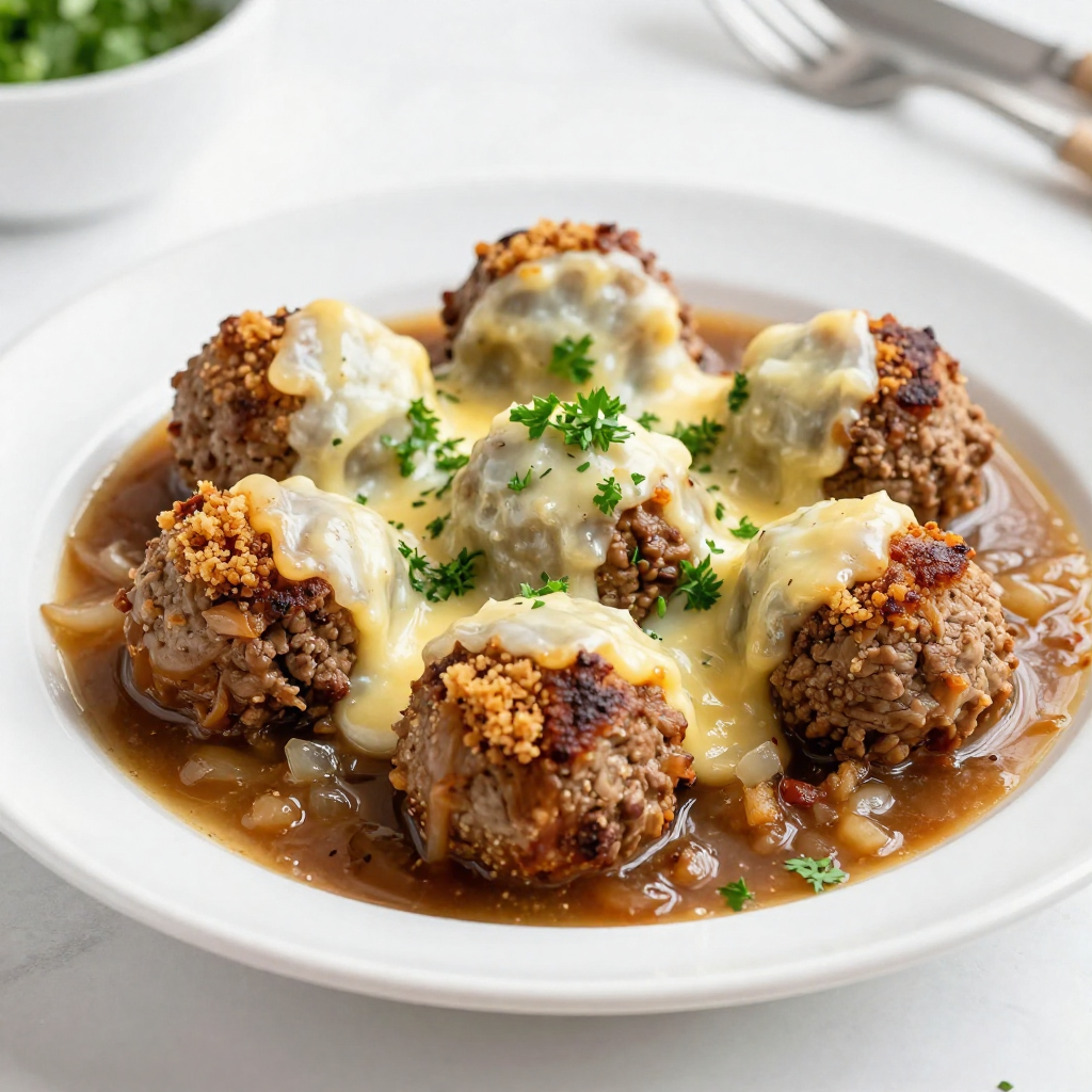 French Onion Meatballs Savory and Flavorful Dish