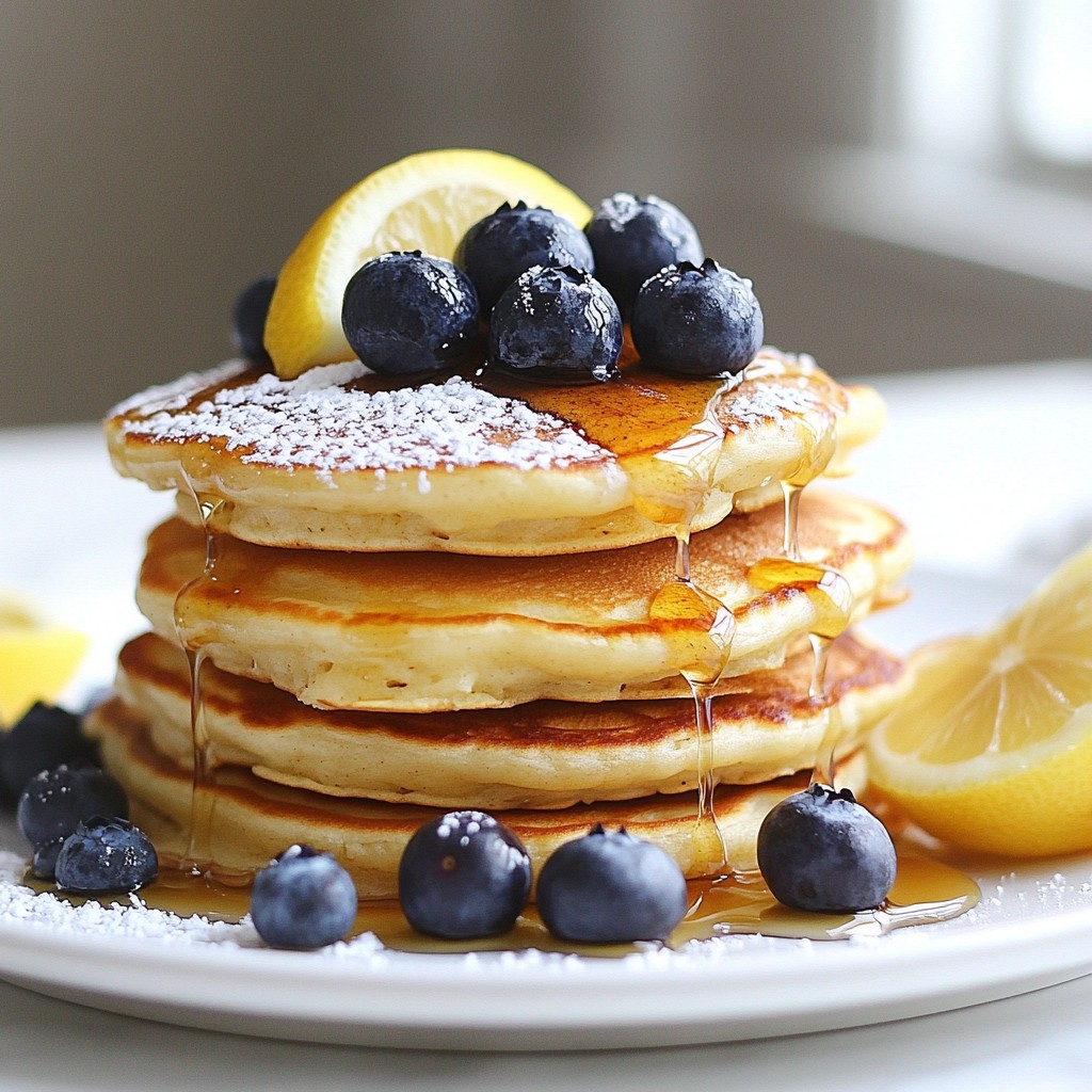 Lemon Blueberry Ricotta Pancakes Fluffy and Delicious