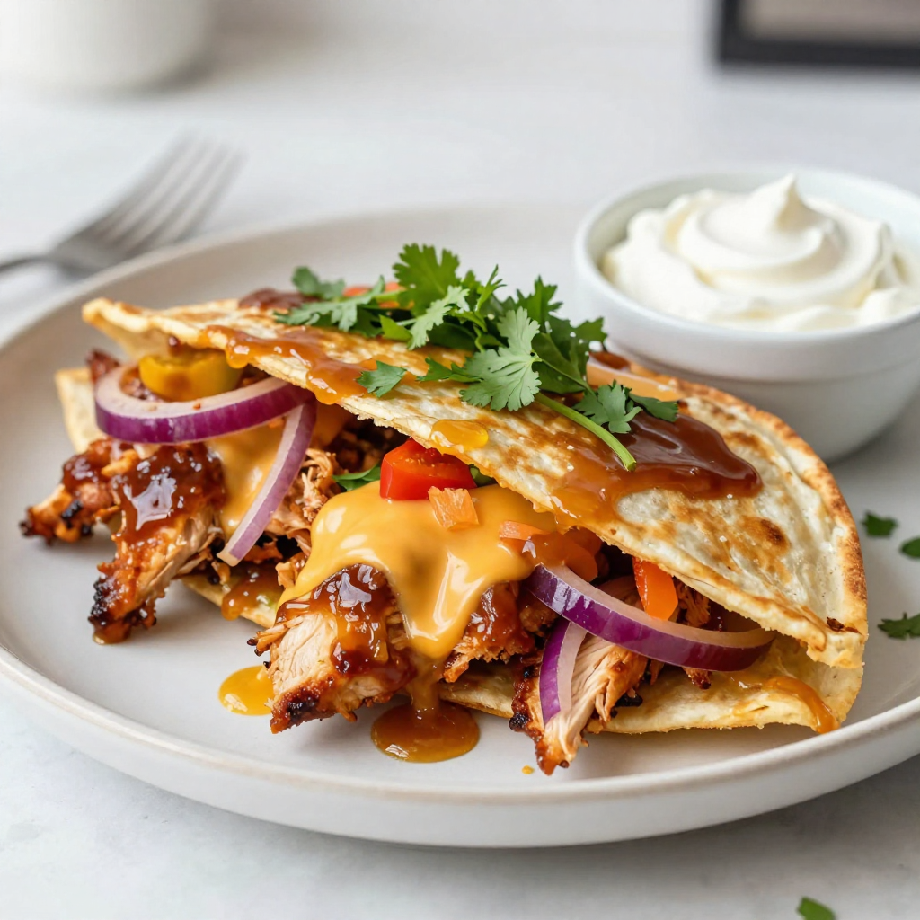 Hot Honey BBQ Chicken Quesadillas Flavorful Delight