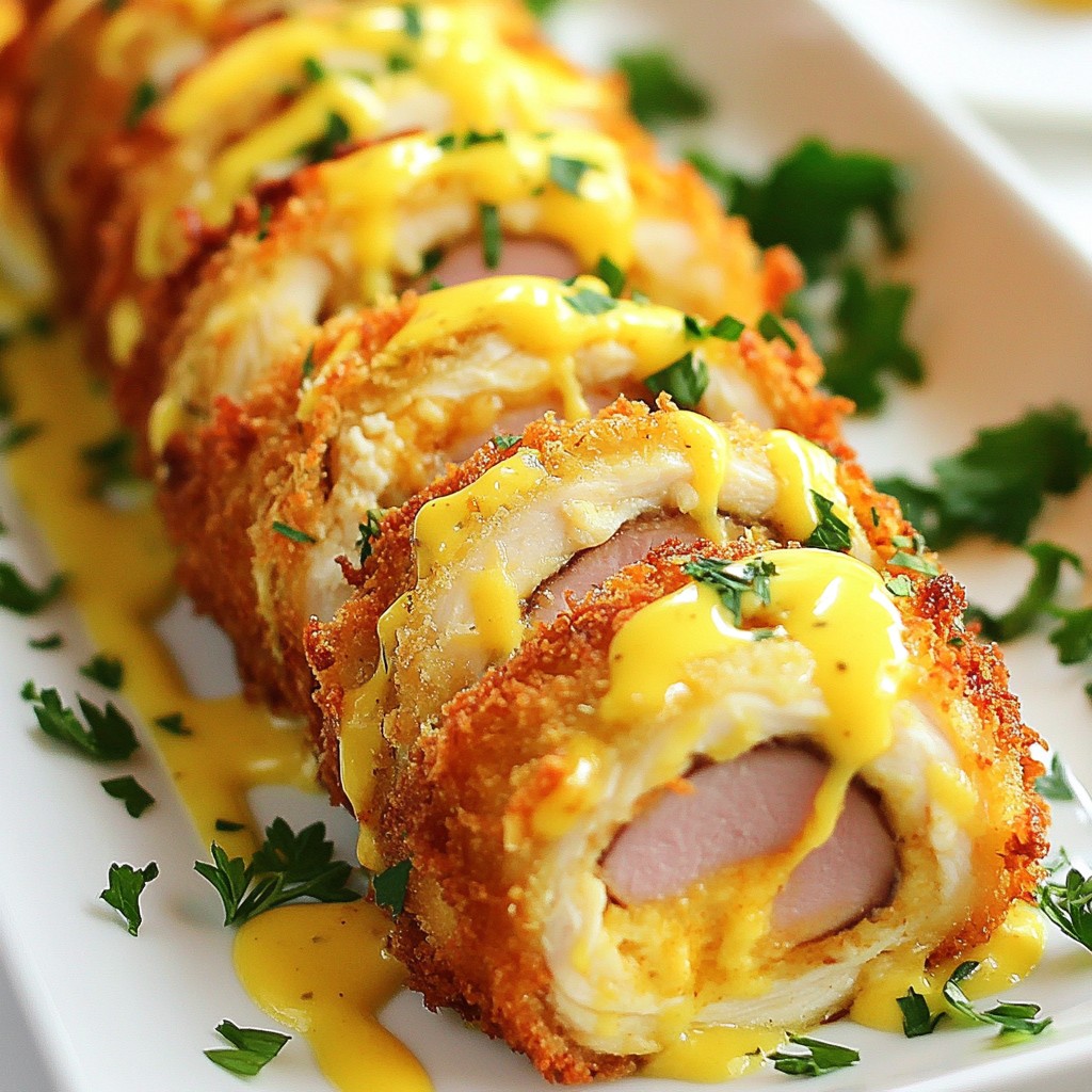 Satisfying Chicken Cordon Bleu with Dijon Sauce Recipe