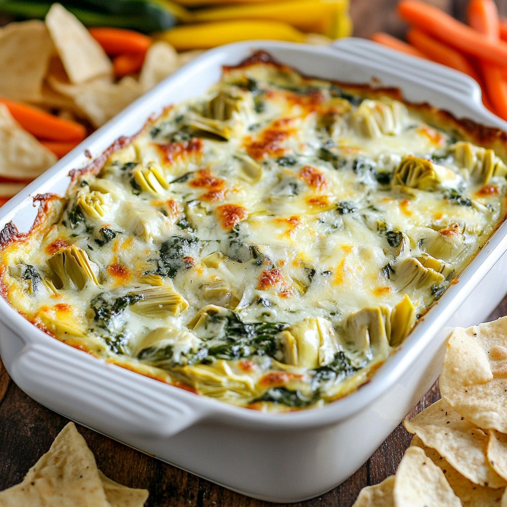 Cheesy Spinach Artichoke Dip Easy and Flavorful Recipe