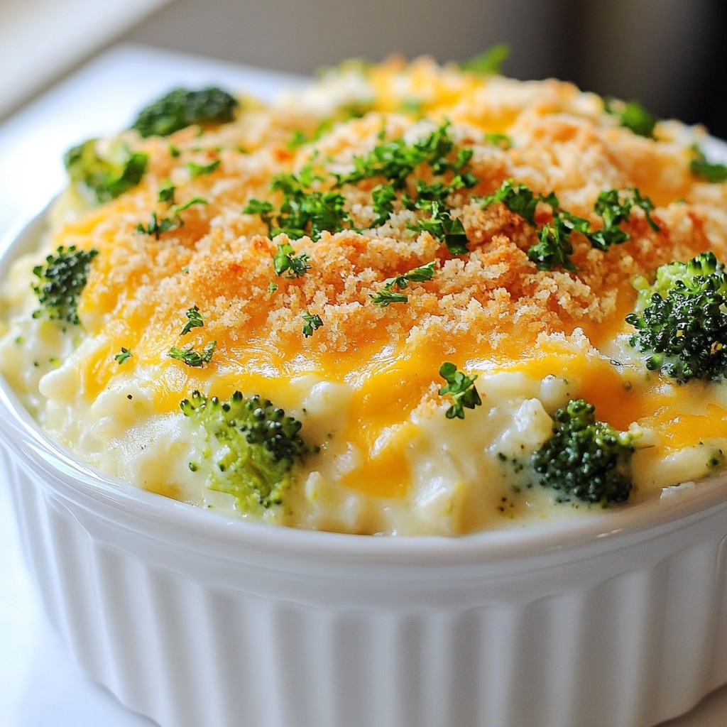 Cheesy Broccoli Rice Casserole Easy and Tasty Recipe
