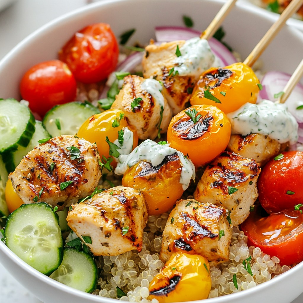 Greek Chicken Souvlaki Bowls Fresh and Flavorful Meal
