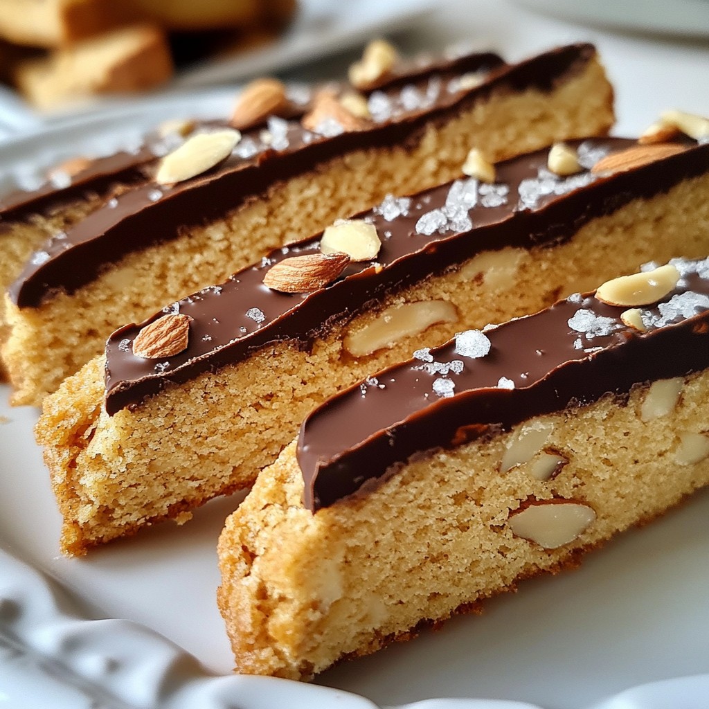 Chocolate Dipped Almond Biscotti Delightful Treat