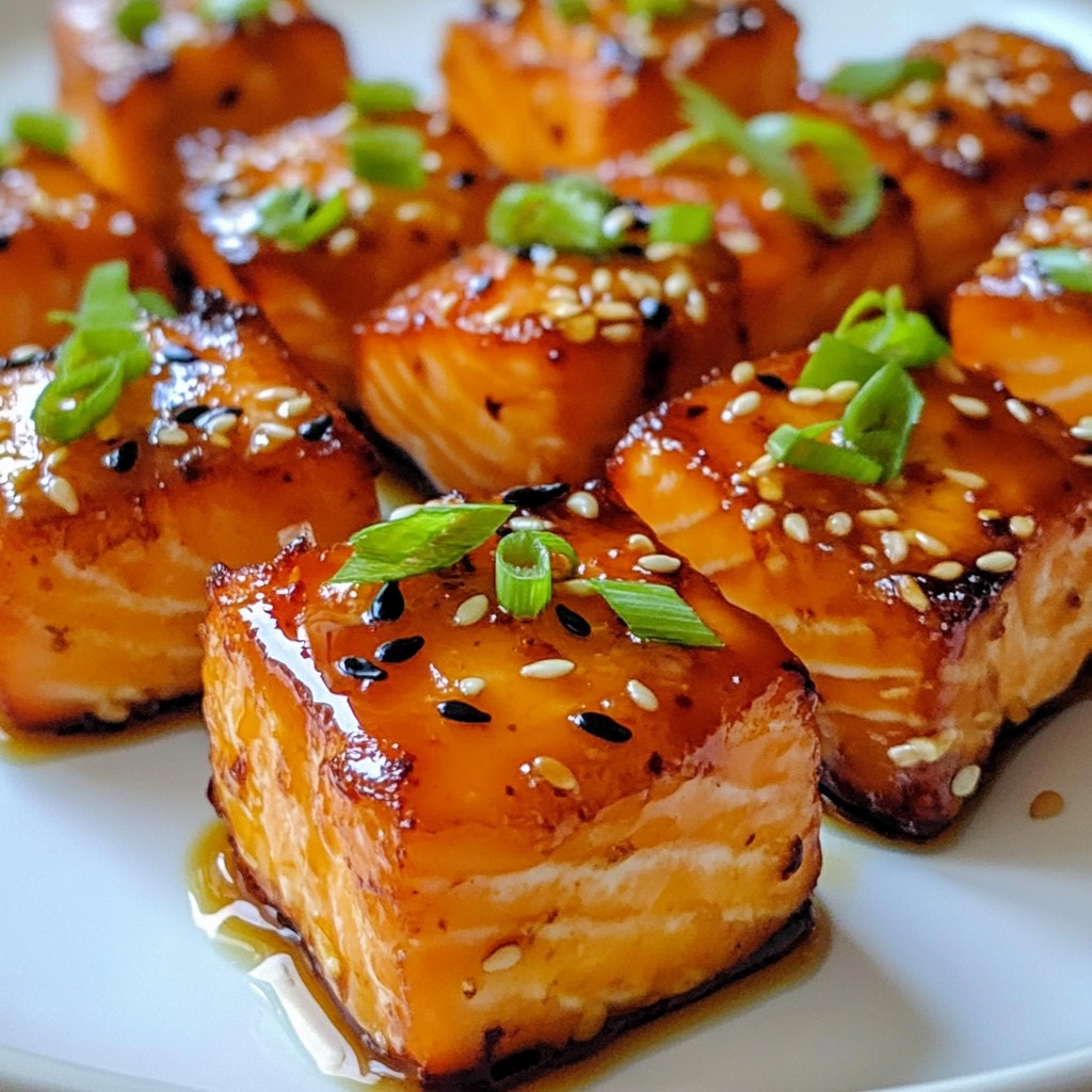 Air Fryer Honey Garlic Salmon Bites Irresistible Treat