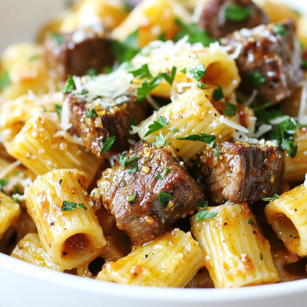 Cajun Steak Tips Rigatoni Flavorful Dinner Recipe