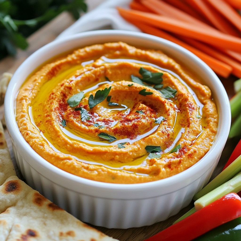 Roasted Red Pepper Hummus Creamy Flavorful Dip