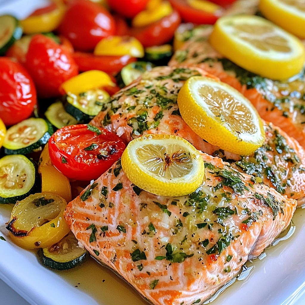 Sheet Pan Lemon Herb Salmon Simple and Tasty Meal