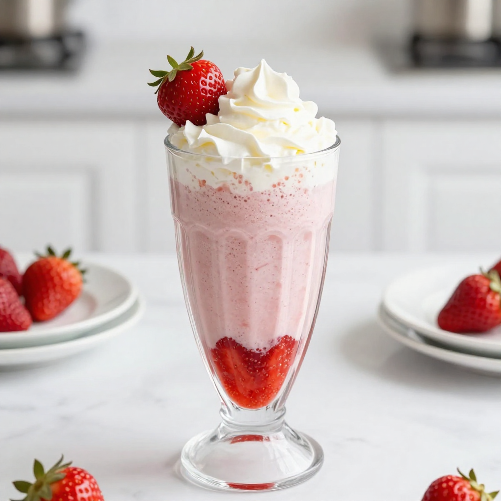 Classic Strawberry Milkshake Smooth and Creamy Delight