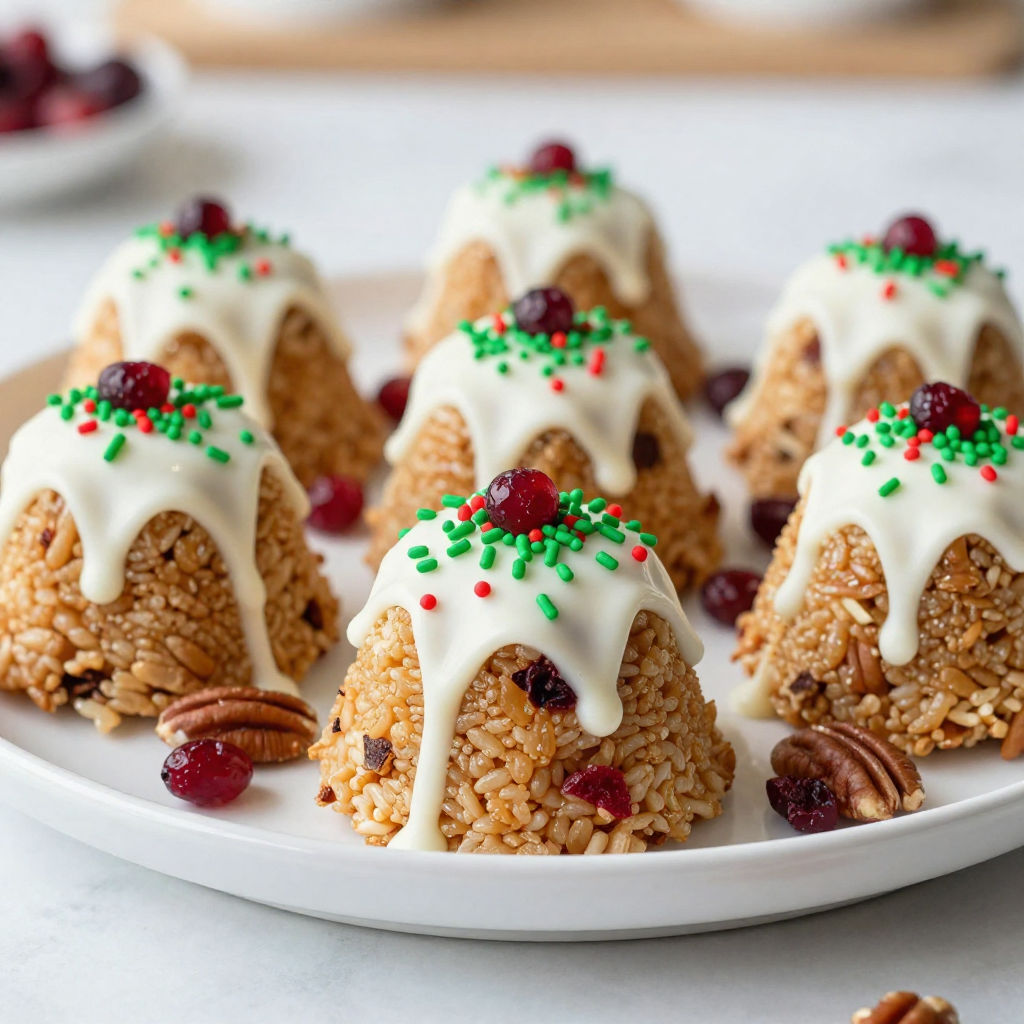 Rice Krispie Christmas Puddings Festive Holiday Treat