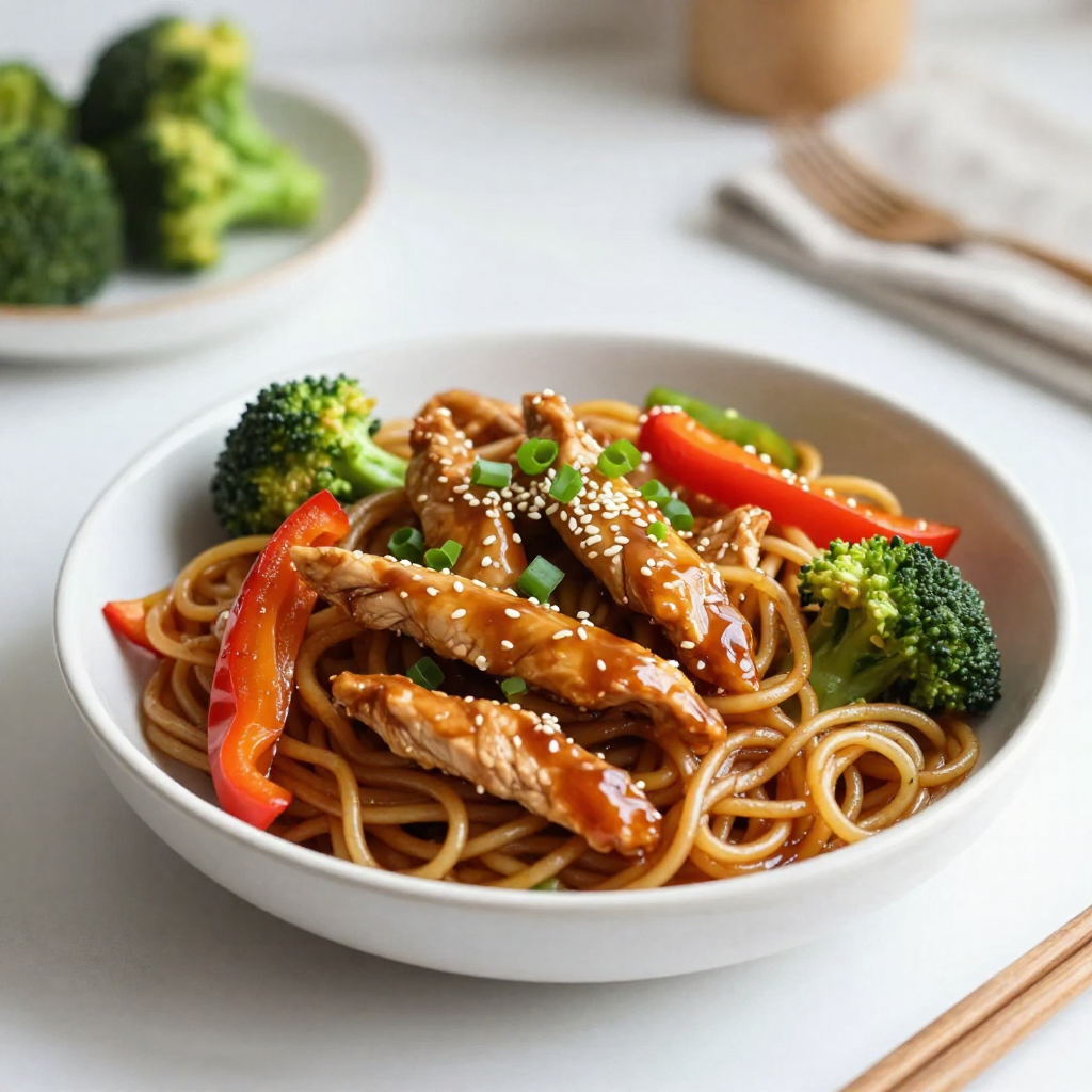 Caramelized Chicken Stir Fry Noodles Flavor Bomb