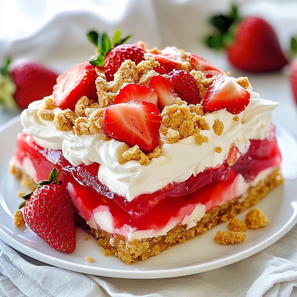 Strawberry Crunch Poke Cake Simple and Delicious Treat
